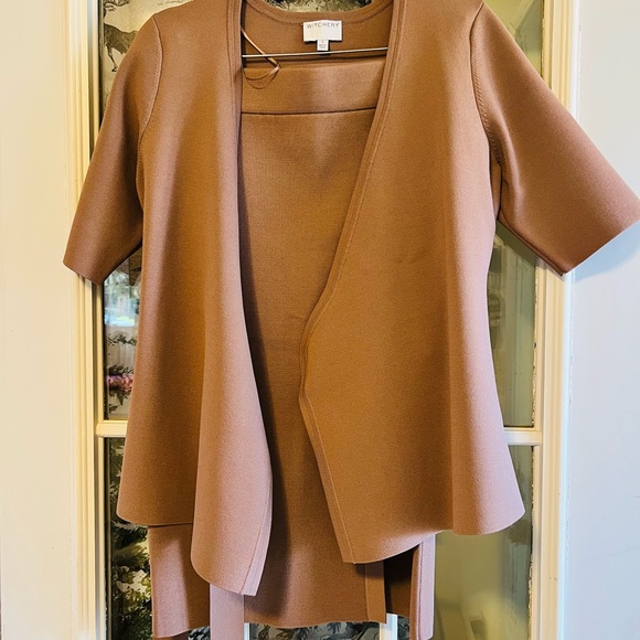 Brand new Witchery knit two pieces co-ord set chocolate/tan color - Picture 1 of 8